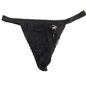 Victoria’s Secret new with tag black lace, thong size medium